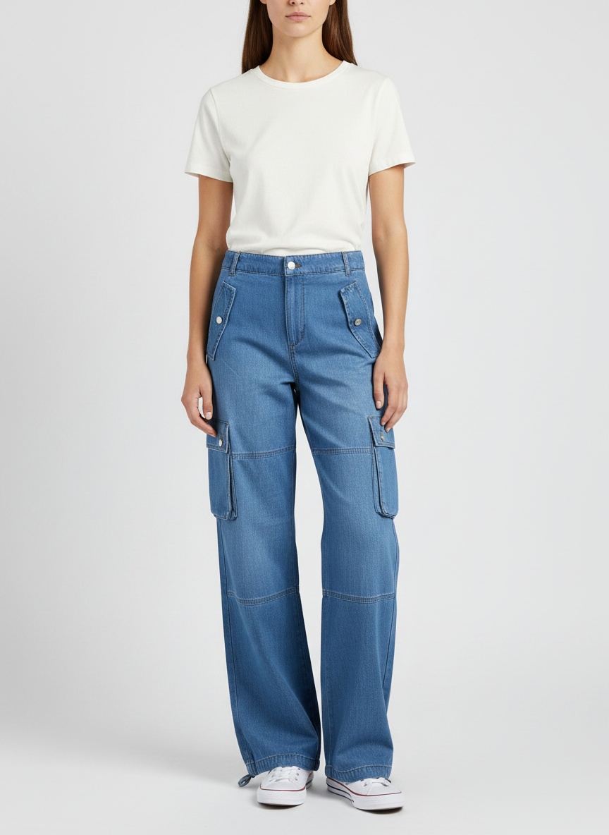 Pantalone Cargo Blu