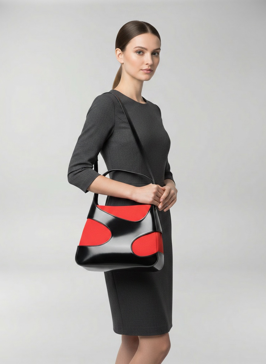 Borsa a Spalla Cut Out Nero