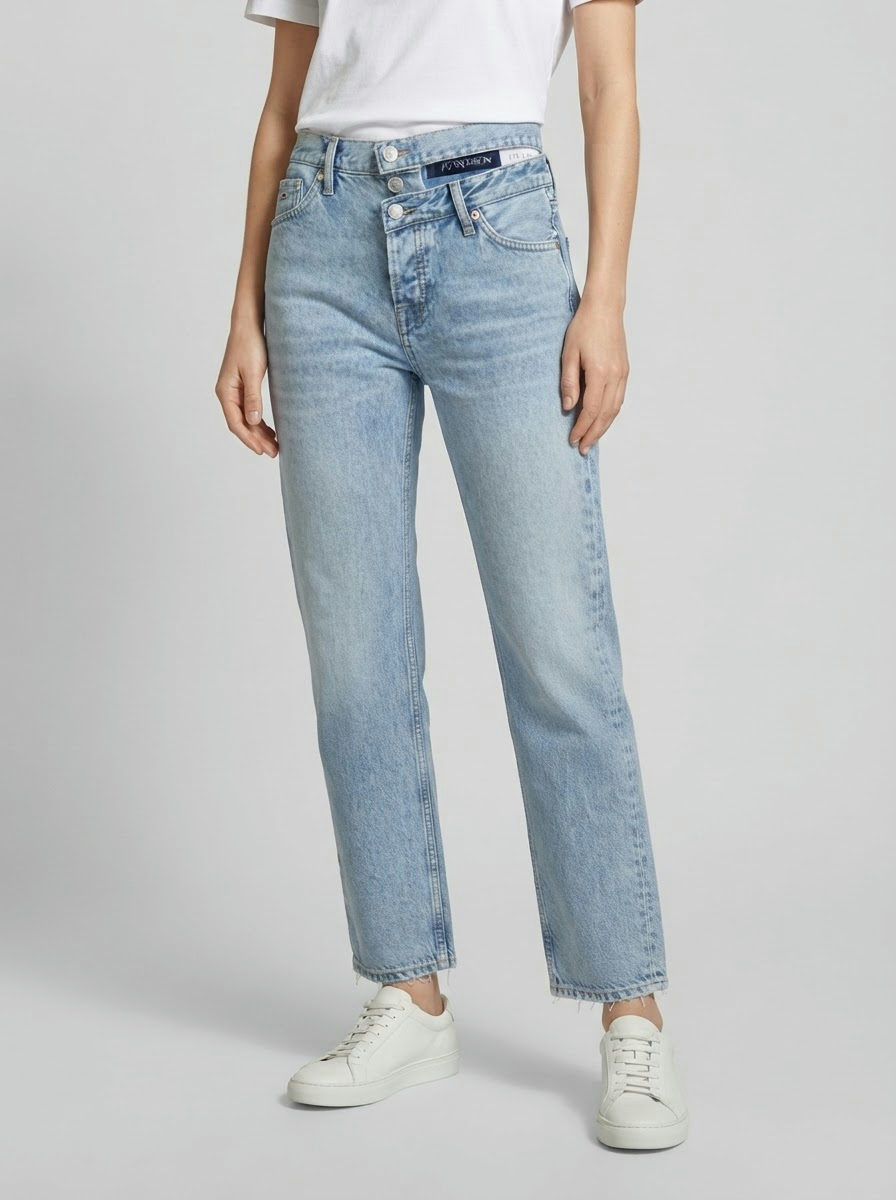 Jeans Straight Julie Cut Azzurro